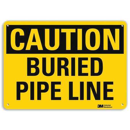 LYLE Caution Sign, 10 in H, 14 in W, Plastic, Horizontal Rectangle, English, U4-1102-NP_14X10 U4-1102-NP_14X10