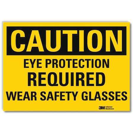 Lyle Safety Sign, Eye Safety Glasses, .14in.W U4-1291-RD_14X10