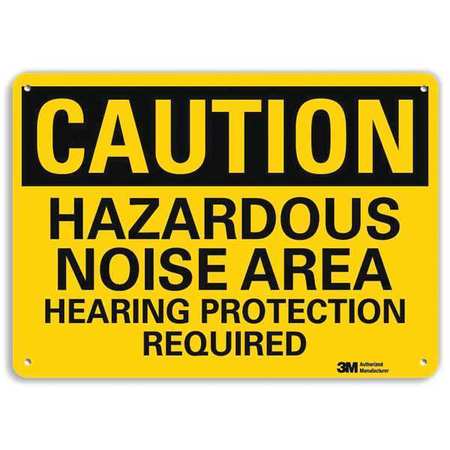 LYLE Safety Sign, Hazardous Noise Area, 10in.H U4-1375-RA_14X10