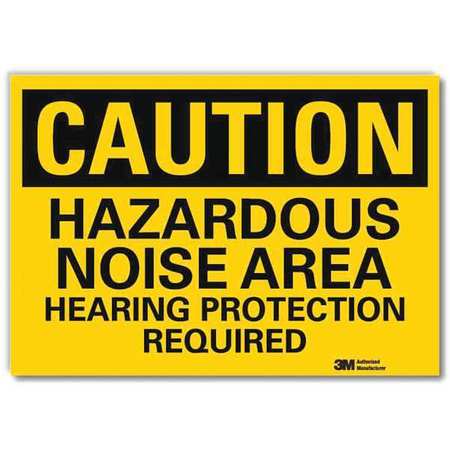 LYLE Safety Sign, Hazardous Noise Area, 5in.H U4-1375-RD_7X5