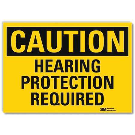 Lyle Safety Sign, Hearing Protection, 14in.W U4-1392-RD_14X10