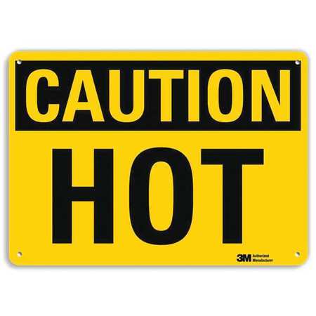 LYLE Caution Sign, 7 in H, 10 in W, Plastic, Vertical Rectangle, English, U4-1424-NP_10X7 U4-1424-NP_10X7