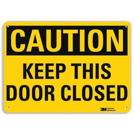 LYLE Safety Sign, Keep Door Clsd, 10in.H U4-1472-RA_14X10