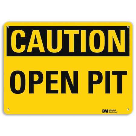 LYLE Caution Sign, 10 in H, 14 in W, Plastic, Horizontal Rectangle, English, U4-1567-NP_14X10 U4-1567-NP_14X10