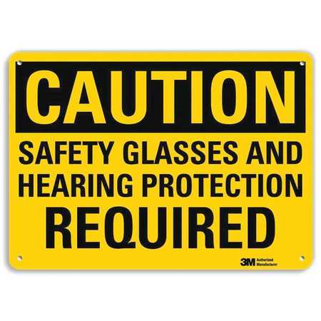 Lyle Safety Sign, Hearing Protection, 7 in. H U4-1641-RA_10X7