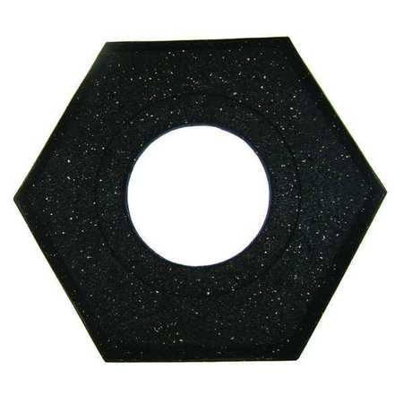 Zoro Select Channelizer Cone Base, Recycled rubber, 2 1/2 in H, 17 in L, 20 in W, Black 03-770-6