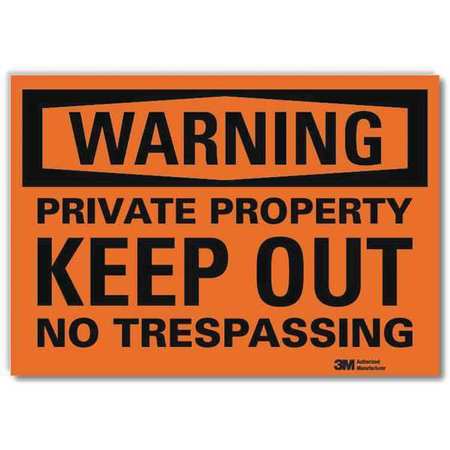 Lyle Admittance Sign, Keep Out, 10in H x 14in W U6-1202-RD_14X10