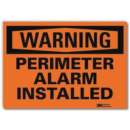 LYLE Security Sign, Perimeter Alarm, 10 in. W U6-1195-RD_10X7