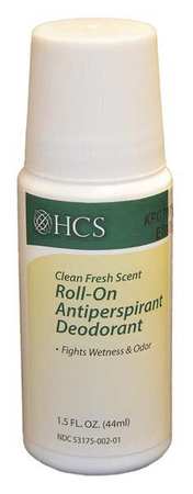 HCS Roll-On Antiperspirant, Frsh, 1.5 oz., PK96 HCS0069