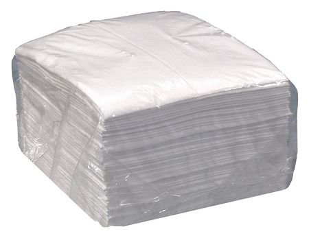 Spilfyter Absorbent Pad, 15 gal, 16 in x 18 in, Oil-Based Liquids, White, Polypropylene SFO-70.2