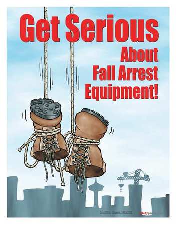 SAFETYPOSTER.COM Safety Poster, Get Serious About Fall, ENG P2921