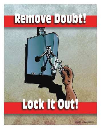 SAFETYPOSTER.COM Safety Poster, Remove Doubt, Lock It, ENG P0841