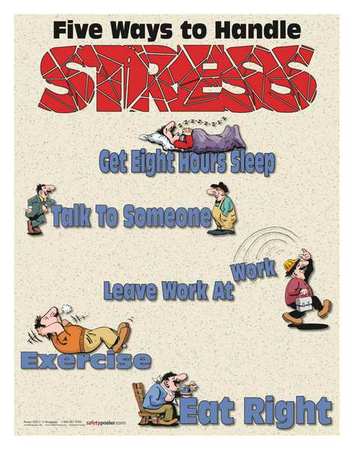 SAFETYPOSTER.COM Safety Pstr, Five Ways To Hndl Stress, ENG P2013