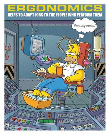 Safetyposter.Com Simpsons Safety Pstr, Ergonomics Helps, EN S1112LWS