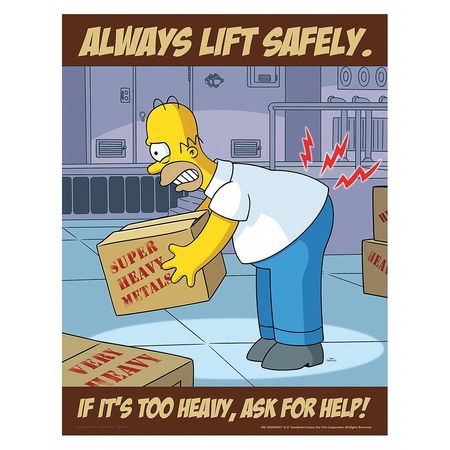 Safetyposter.Com Smpsns Safety Pstr, Always Lift Safely, EN S1122LWS | Zoro