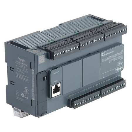 SCHNEIDER ELECTRIC Controller, 24VDC/240VAC, Relay, 5.12 in. D TM221C40R