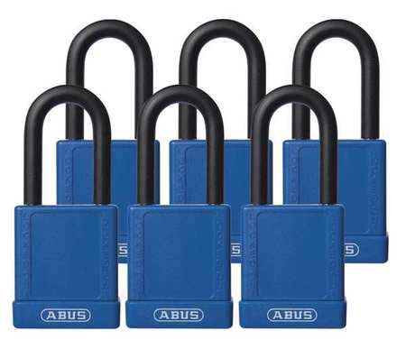 ABUS Lockout Padlock, KA, Blue, 1-3/4"H, PK6 74/40 KAX6 BLUE