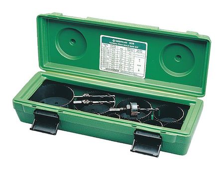 GREENLEE Hole Saw Kit, 4-1/2 in Dia, Variable Pitch 835