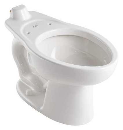 AMERICAN STANDARD Toilet Bowl, 1.1/1.6 gpf, Flush Valve, Floor Mount, Elongated, White 2624001.020