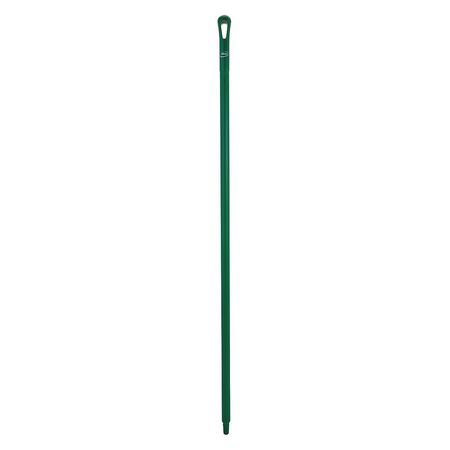 Vikan 1500mm Color Coded Handle, 1 1/4 in Dia, Green, Polypropylene 29622