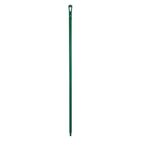 Vikan 67" Color Coded Handle, 1 1/4 in Dia, Green, Polypropylene 29642