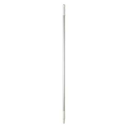 Vikan 1260mm Color Coded Handle, 1 in Dia, White, Aluminum 29585
