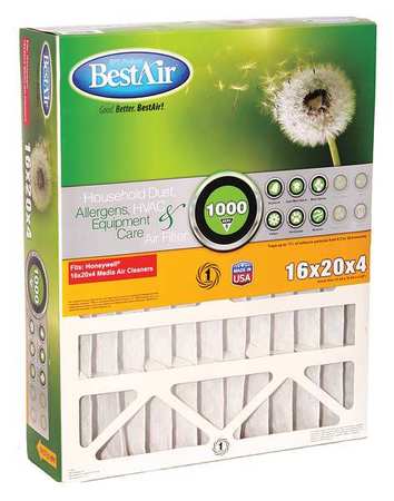 BESTAIR PRO 16 in x 20 in x 5 in Synthetic Furnace Air Cleaner Filter, MERV 8 2 PK 5-1620-8-2