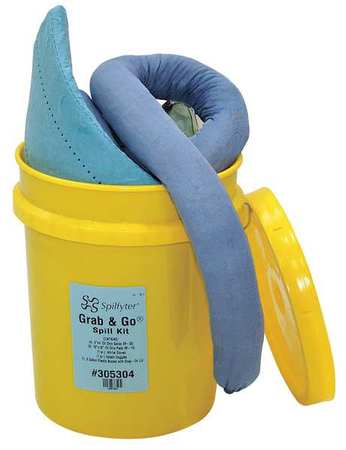 SPILFYTER Spill Kit, Oil-Based Liquids, Blue 305304
