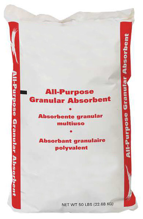 Condor Loose Absorbent, 4 Gallon Volume Absorbed per Package, 50 lb Weight Bag, Not Scented 35UX87