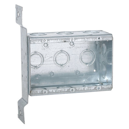 BELL OUTDOOR Electrical Box, 47.8 cu in, Switch Box, 3 Gang, Steel, Rectangular 686