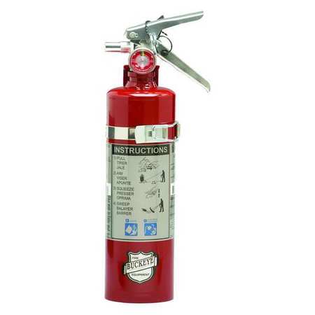 Buckeye Fire Equipment Fire Extinguisher, 10B:C, Dry Chemical, 2.5 lb 13415