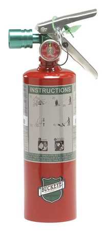BUCKEYE FIRE EQUIPMENT Fire Extinguisher, 2B:C, Halotron, 2.5 lb 70258