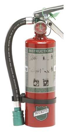 BUCKEYE FIRE EQUIPMENT Fire Extinguisher, 2B:C, Halotron, 2.5 lb 70259