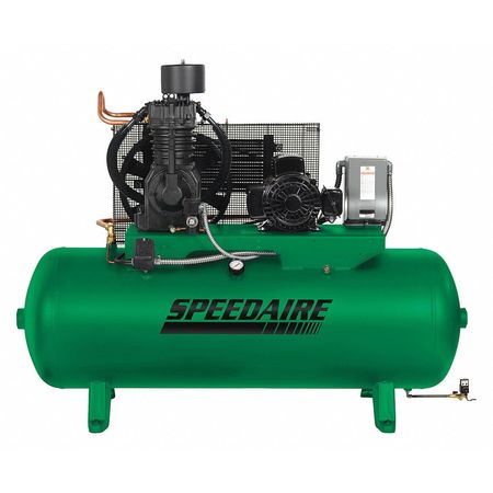 SPEEDAIRE Elec. Air Compressor, 2 Stage, 7.5HP, 24CFM, Standards: ASME, CSA 35WC52