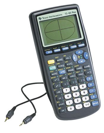 TEXAS INSTRUMENTS Graphing Calculator, LCD, 16x8 Digit TEXTI83PLUS