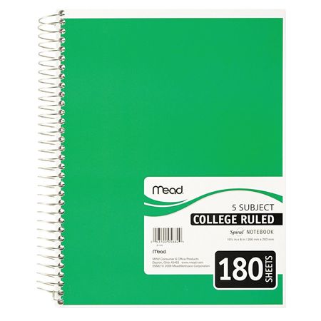 MEAD 10-1/2 x 8" Spiral Bound Notebook MEA05682