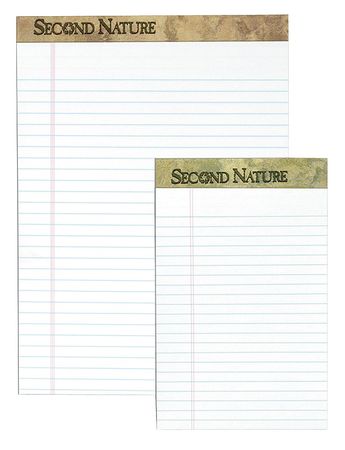 Tops 8-1/2 x 11-3/4" Recycled Ruled Notepad, Pk12 TOP74085