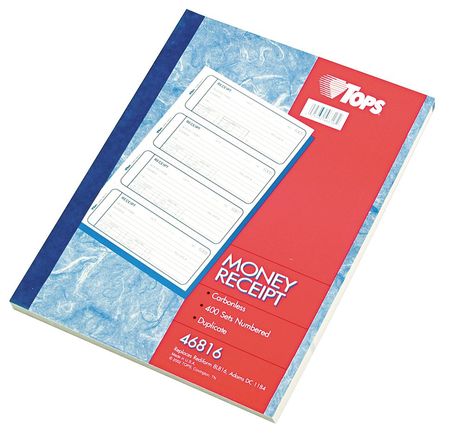 TOPS Money And Rent Receipt Books, Duplicate TOP46816