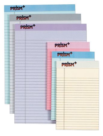 TOPS 5 x 8" Colored Writing Pad, Pk12 TOP63016
