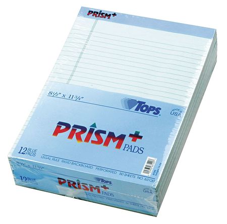 TOPS 8-1/2 x 11-3/4" Colored Writing Pad, Pk12 TOP63120