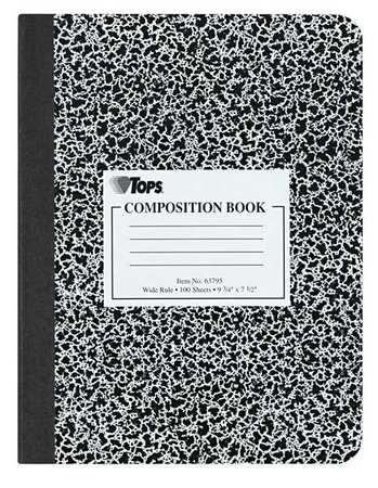 TOPS 9-3/4 x 7-1/2" Sewn Composition Book, 100 Pg TOP63795