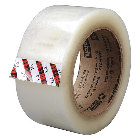 SCOTCH Carton Sealing Tape, Clear, 2-53/64in, PK24 371