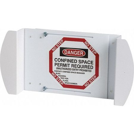 BRADY Manhole Cover Sign, Danger Confined Space 43748