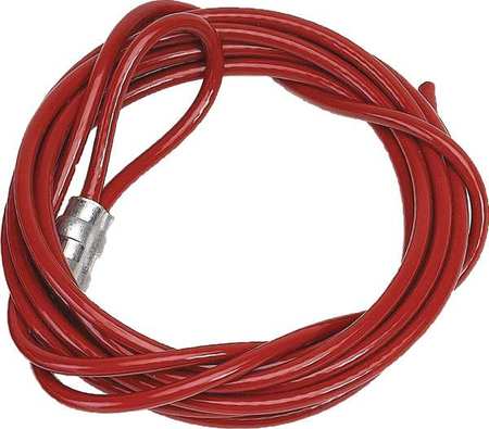Brady Cable Spool, 10ftL, Red, Plstc Coated Steel CABLE-10FT