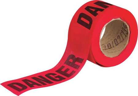 Zoro Select Barricade Tape, Danger, Black/Red, 150ft L 91088