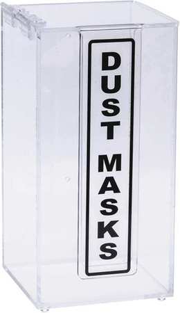 Brady Dust Mask Dispenser, Acrylic, Black/Clear M420