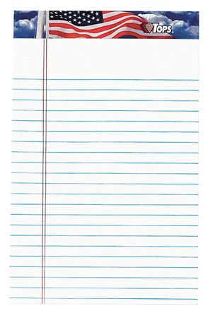 TOPS 5 x 8" American Pride(TM) Writing Pad, Pk12 TOP75101