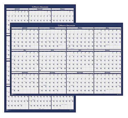House Of Doolittle 18 x 24" Poster Style Reversible/Erasable Yearly Wall Calendar HOD3960