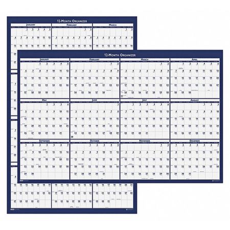 House Of Doolittle 32 x 48" Poster Style Reversible/Erasable Yearly Wall Calendar HOD3961