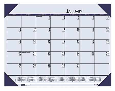 HOUSE OF DOOLITTLE 22 x 17" Monthly Desk Pad Calendar, Sunset Orchid HOD12473